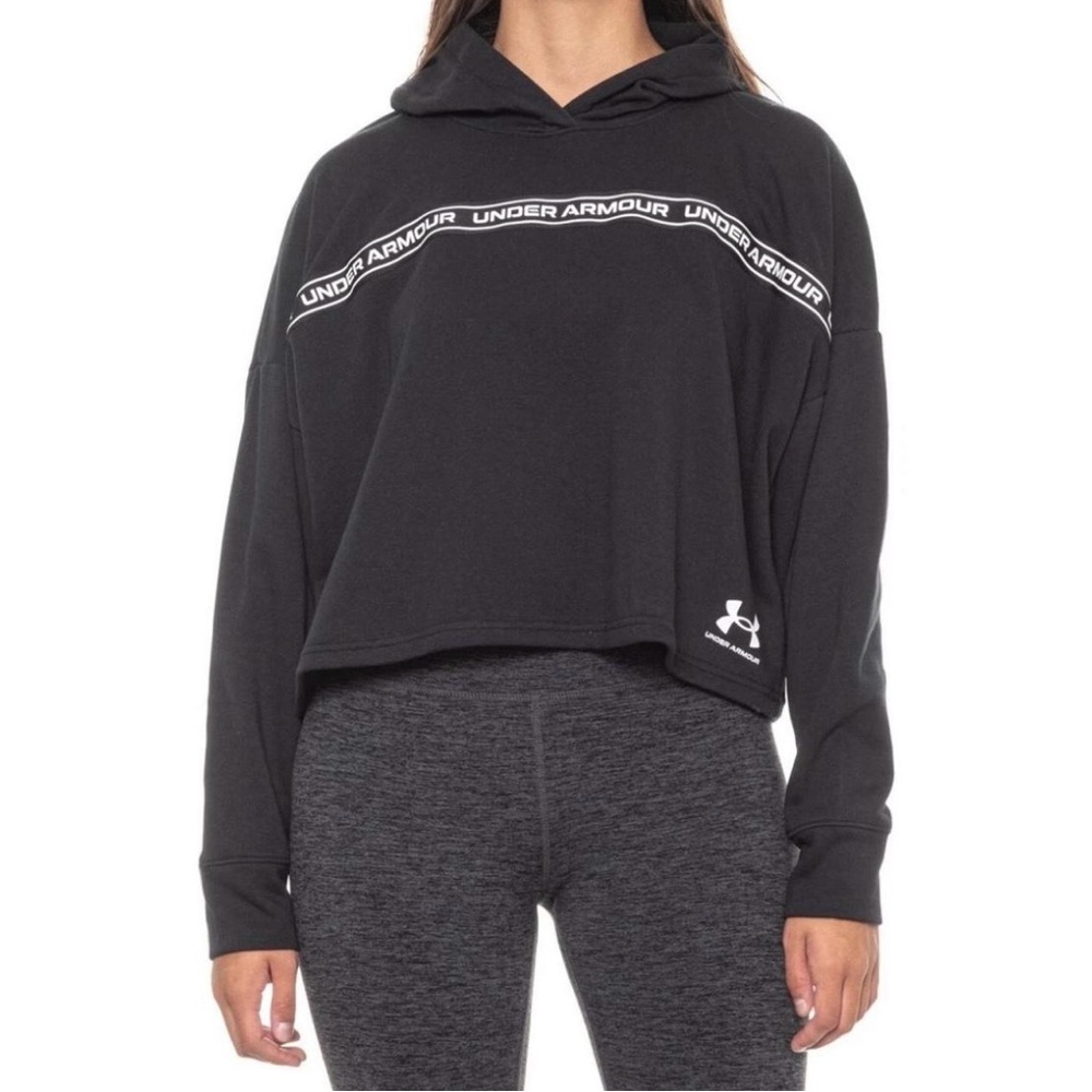 Under Armour Women's Black Cropped Hoodie
